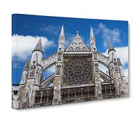 Westminster Abbey London No.2 Canvas Print | Gallery Wrapped 30mm Frame Wall Art | 20x14 inches | Ready to Hang | Modern Architecture Picture | Living Room Bedroom Lounge Office