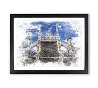 Westminster Abbey London No.2 V3 Modern Framed Print | A2 Black Framed Wall Art | Ready to Hang | Modern Nature Picture | Living Room Bedroom Lounge Office