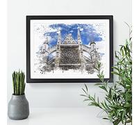 Westminster Abbey London No.2 V3 Modern Framed Print | A3 Black Framed Wall Art | Ready to Hang | Modern Nature Picture | Living Room Bedroom Lounge Office