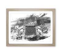 Westminster Abbey London Vol.2 V1 Modern Framed Print | A3 Oak Framed Wall Art | Ready to Hang | Modern Nature Picture | Living Room Bedroom Lounge Office