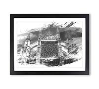 Westminster Abbey London Vol.2 V1 Modern Framed Print | A4 Black Framed Wall Art | Ready to Hang | Modern Nature Picture | Living Room Bedroom Lounge Office