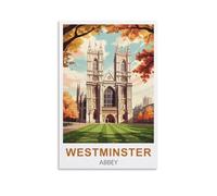 Westminster Abbey Vintage Travel Poster 12x18inch(30x45cm) Print Home Bedroom Office Living Room Decor Canvas