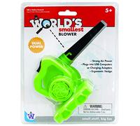 Westminster, Inc. World's Smallest Blower - Real, Working, Tiny, Dual Powered Leaf Blower, Orange, 6 in.
