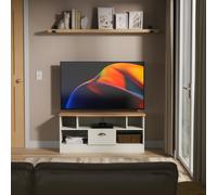 Westminster Ready Assembled 1 Drawer TV & Media Unit in Cream Ash & Riviera Oak - Welcome Furniture | TJ Hughes