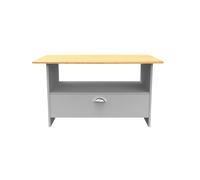 Westminster Ready Assembled Bottom Drawer Coffee Table In Grey Matt & Riviera Oak - Welcome Furniture | TJ Hughes