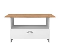 Westminster Ready Assembled Bottom Drawer Coffee Table in White Ash & Riviera Oak - Welcome Furniture | TJ Hughes