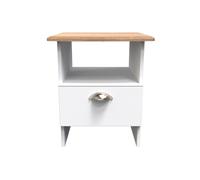 Westminster Ready Assembled Bottom Drawer Lamp Table in White Ash & Riviera Oak - Welcome Furniture | TJ Hughes