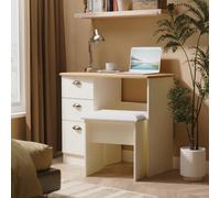 Westminster Ready Assembled Vanity in Cream Ash & Riviera Oak - Welcome Furniture | TJ Hughes