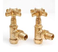 Westminster Traditional Manual Cross-Head Radiator and Towel Rail Valves (Un-Lacquered Brass)