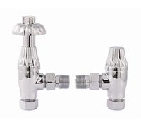 Westminster TRV Traditional Themed Thermostatic Antique Radiator Valve Set Pair (Polished Chrome WESTRVCP)
