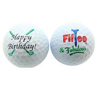 Westmon Works 50th Birthday FifTee & Fabulous Set of 2 Golf Ball Golfer Gift Pack