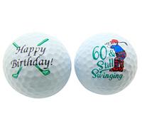 Westmon Works 60th Birthday Sixty & Still Swinging Set of 2 Golf Ball Golfer Gift Pack