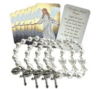 Westmon Works Guardian Angel Bracelet Set Bulk Bundle Student Classroom Pack with Holy Prayer Cards, 12 of Each