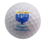 Westmon Works Happy Hanukkah Golf Ball Menorah Novelty Golfer Present for Festival of Lights Golfing Gift