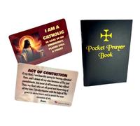 Westmon Works I Am Catholic Call a Priest Set Laminated Wallet Card with Catholic Pocket Prayer Book Set