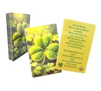 Westmon Works Irish Blessing Prayer Cards - Set of 10 Laminated Shamrock Cards, Made in USA, Catholic and Inspirational Gifts
