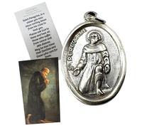 Westmon Works Saint Peregrine Medal Set Italian Metal Medallion with Holy Prayer Card