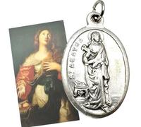 Westmon Works St Agatha Medal Set Italian Metal Medallion with USA Made Saint Holy Prayer Card