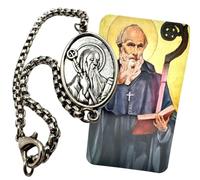 Westmon Works St Benedict Bracelet Set Metal Faith Jewelry with Catholic Saint Prayer Card