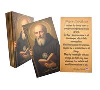 Westmon Works St Benedict Holy Card Bulk Bundle Catholic Saint Protection Pack for Church Parish or Classrooms Made in the USA, Set of 15