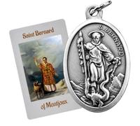 Westmon Works St Bernard of Montjoux Medal from Italy with USA Prayer Card