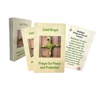 Westmon Works St Brigid Holy Card Bulk Lot Laminated USA Made Patron Saint of Ireland Prayer Pack, Set of 10