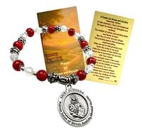 Westmon Works St Dymphna Bracelet Set with Prayer For Stress and Anxiety Holy Card
