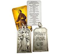 Westmon Works St Francis Medal Set Italian Medal Pendant with Prayer for Peace Holy Card