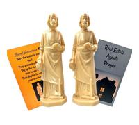 Westmon Works St Joseph Home Seller Kit Two Statues Real Estate Prayer Card and Instruction Card Home Made in The USA, 2 Pack