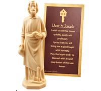 Westmon Works St Joseph House Selling Statue and Double Sided Prayer Card Faith-Based Figurine with Prayer for Selling Homes, Made in The USA