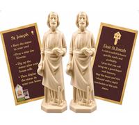 Westmon Works St Joseph House Selling Statue Set and Double Sided Prayer Card Faith-Based Made in The USA Figurine with Prayer for Selling Homes, Pack of 2