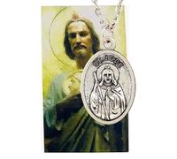 Westmon Works St Jude Medal Pendant on a Stainless Steel Chain with Holy Card GIft Set