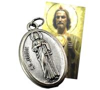 Westmon Works St Jude Medal Set Italian Metal Medallion with USA Made Saint Prayer Holy Card