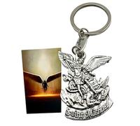 Westmon Works St Michael Archangel Key Ring Saint Protector Set with Holy Card