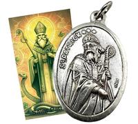 Westmon Works St Patrick Medal Set Italian Metal Medallion with USA Made Saint Prayer Holy Card