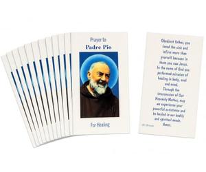Westmon Works St Pio Holy Card Bulk Pack Thicker Cards with Saint Image and Padre Pios Prayer on Back Made in the USA, Set of 10