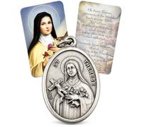 Westmon Works St Therese Medal Italian Metal Medallion with Holy Prayer Card