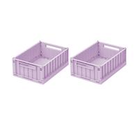 Weston Collapsible Crates - Set of 2 Light lavender S