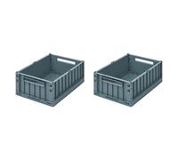 Weston Collapsible Crates - Set of 2 Whale blue S