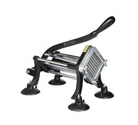 Weston Professional French Fry Cutter for Potatoes and Vegetable Dicer, 3/8” Stainless Steel Cutting Blade, Suction Cup and Wall-Mount Feet, Restaurant-Quality, Black (36-3550-W)