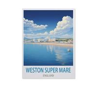 Weston Super Mare England，Puzzle 1000 Pieces Wood Puzzle Adult Children'S Educational Toy Family Decompression Game（75x50cm）-DZ87