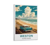 Weston Super Mare Somerset Vintage Travel Poster 12x18inch(30x45cm) Print Home Bedroom Office Living Room Decor Canvas
