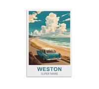 Weston Super Mare Somerset Vintage Travel Poster 12x18inch(30x45cm) Print Home Bedroom Office Living Room Decor Canvas