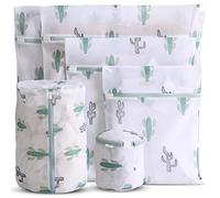 WestonBasics 6 Pcs Mesh Laundry Bags for Delicates with Cute Prints, Travel Storage…