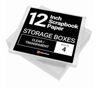 12x12 Scrapbook Storage Box for Scrapbooking and Paper Crafts - Silver / 4