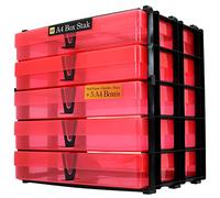 WestonBoxes A4 Box Craft Storage Unit with 5 A4 Boxes, 7 Colours Available