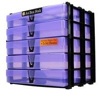 WestonBoxes A4 Box Craft Storage Unit with 5 A4 Boxes, 7 Colours Available
