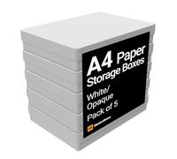 WestonBoxes A4 Heavy Duty Opaque White Plastic Boxes, Impact Resistant