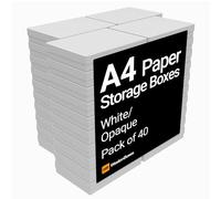 WestonBoxes A4 Heavy Duty Opaque White Plastic Boxes, Impact Resistant