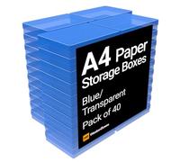 WestonBoxes A4 Plastic Craft Storage Boxes in 5 Transparent Colours